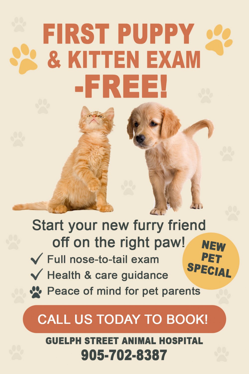First Puppy & Kitten Exam FREE